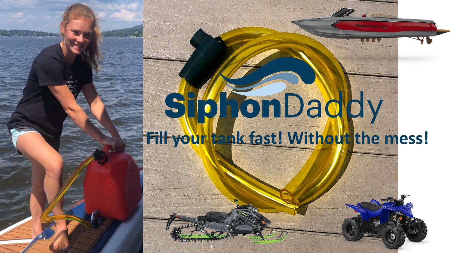 Siphon gas into your boat without the mess!e video